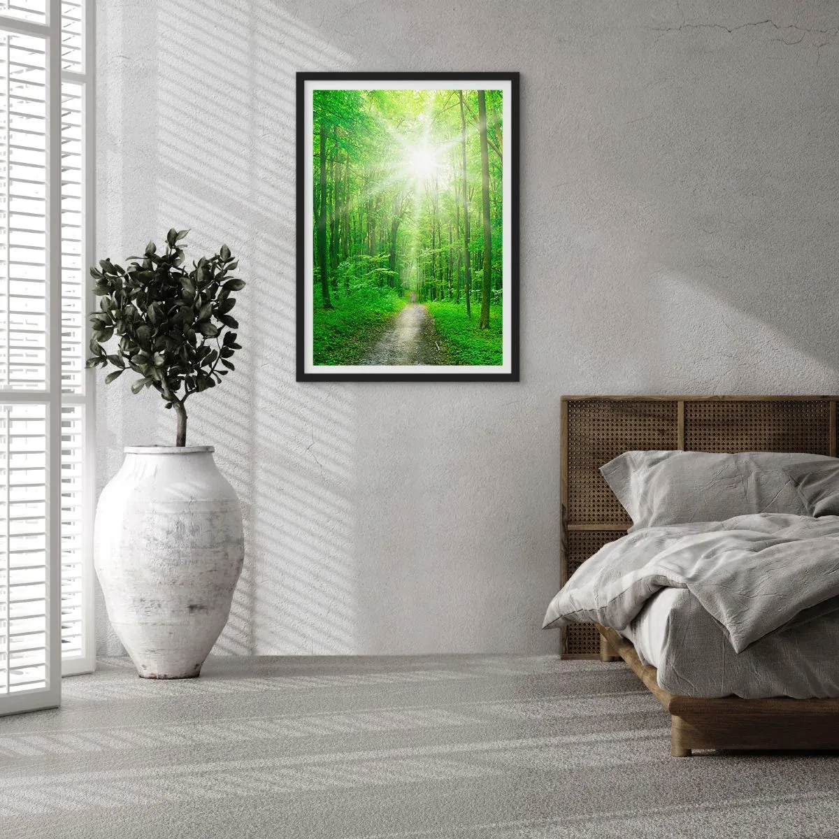 Poster in einem schwarzem Rahmen - Die grüne Kathedrale - 61x91 cm