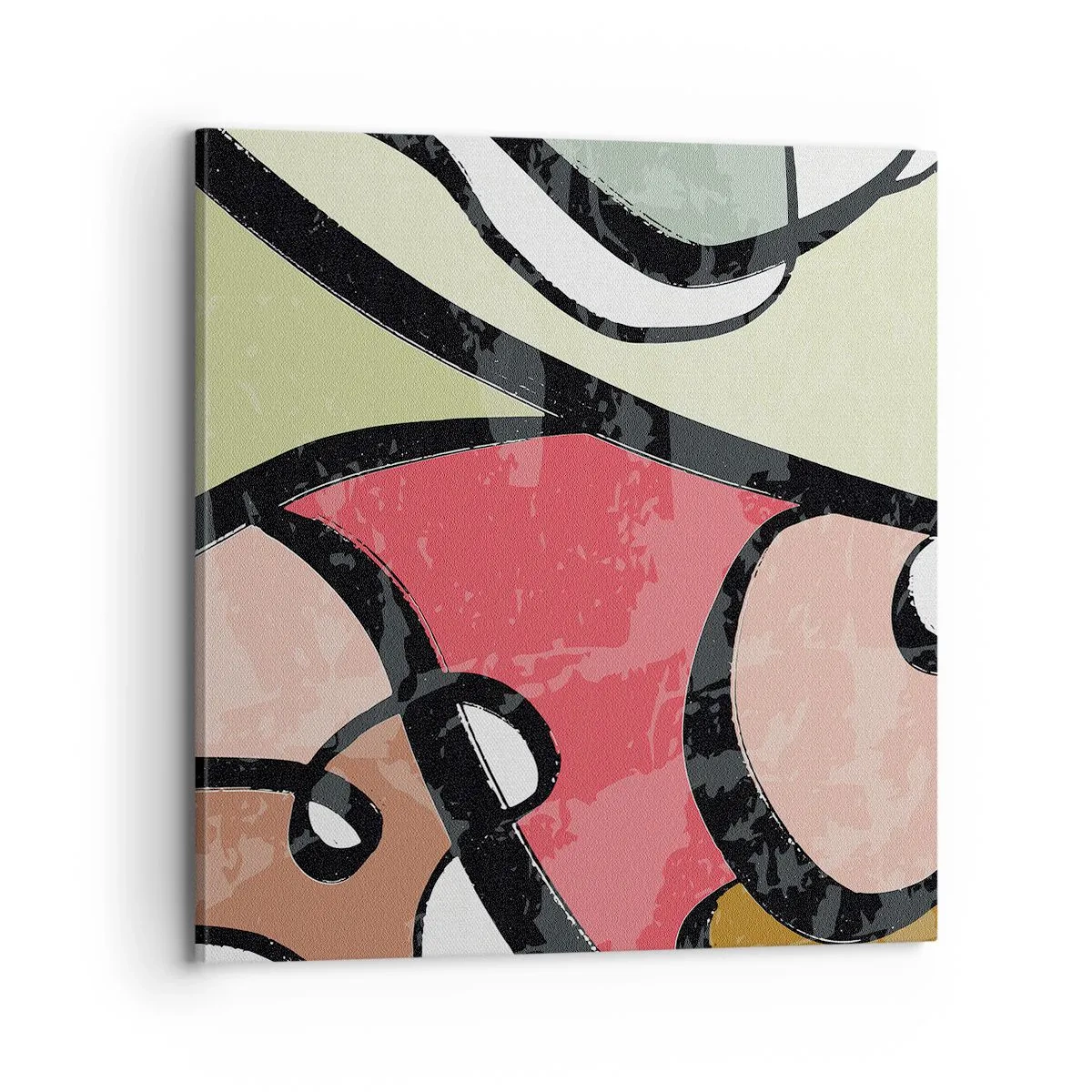 Bild auf Leinwand - Leinwandbild - Pirouetten unter Farben - 70x70 cm