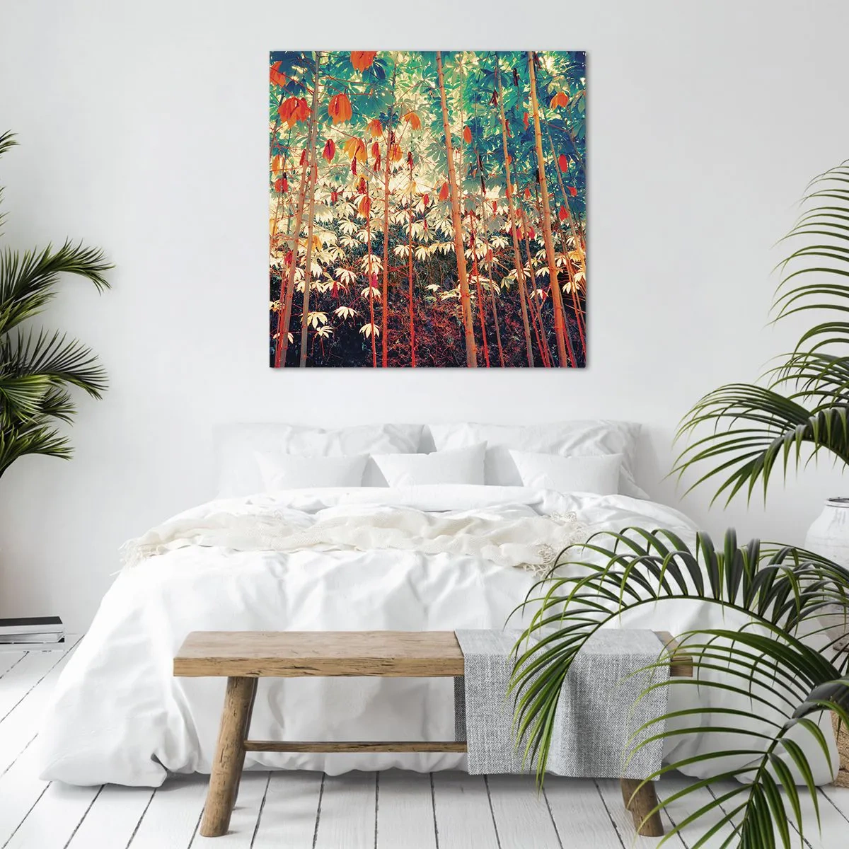 Bild auf Leinwand - Leinwandbild - Das geheime Leben der Blätter - 30x30 cm