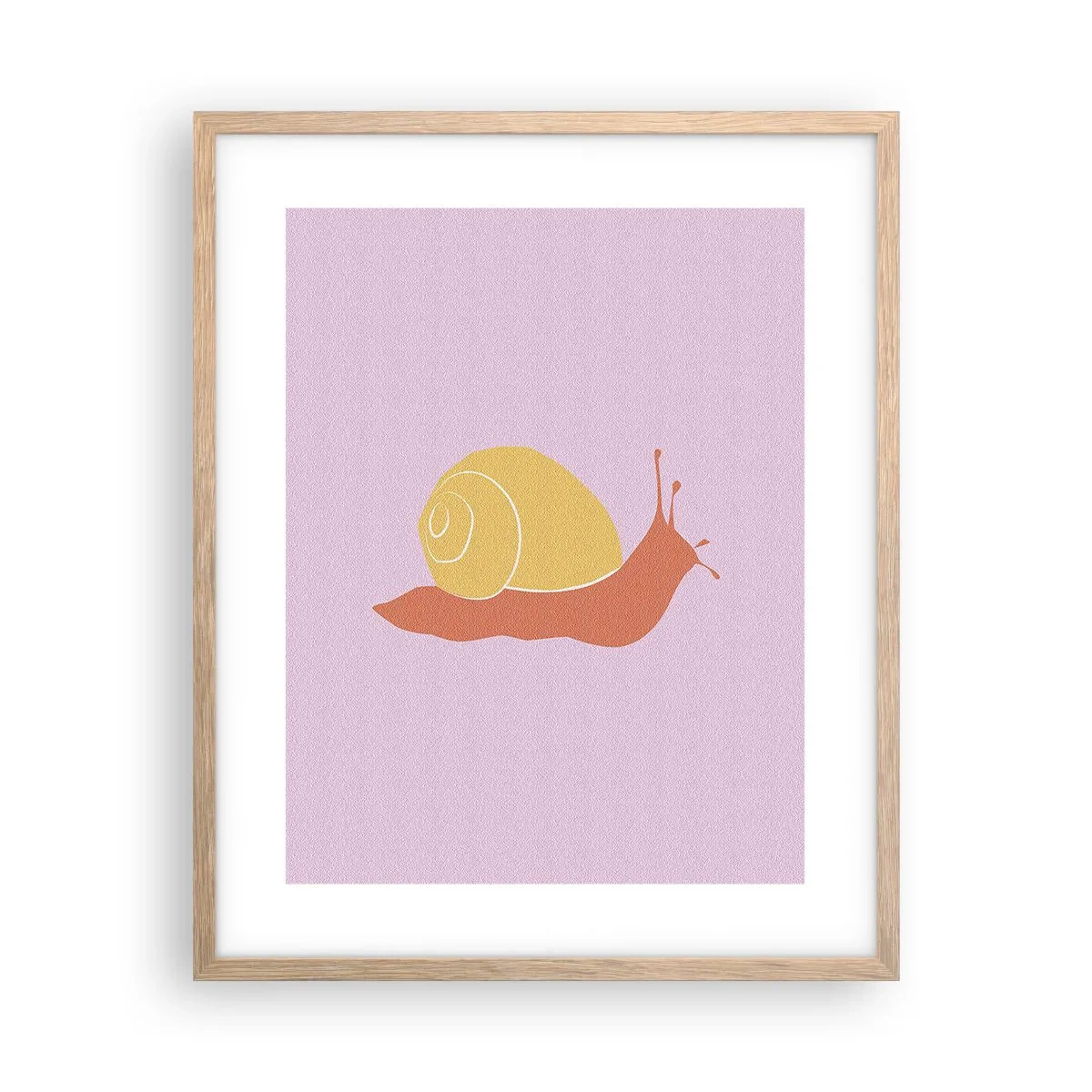 Poster in einem Rahmen aus heller Eiche - Es gibt keine Eile - 40x50 cm