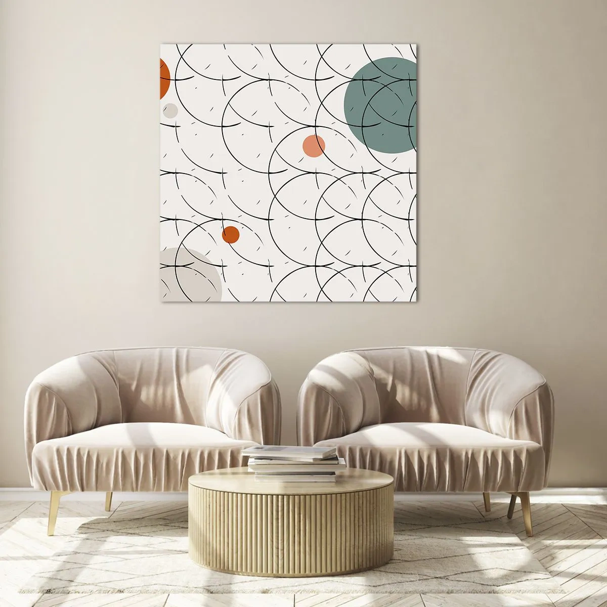 Glasbild - Bild auf glas - Im Pop-Art-Geist - 30x30 cm