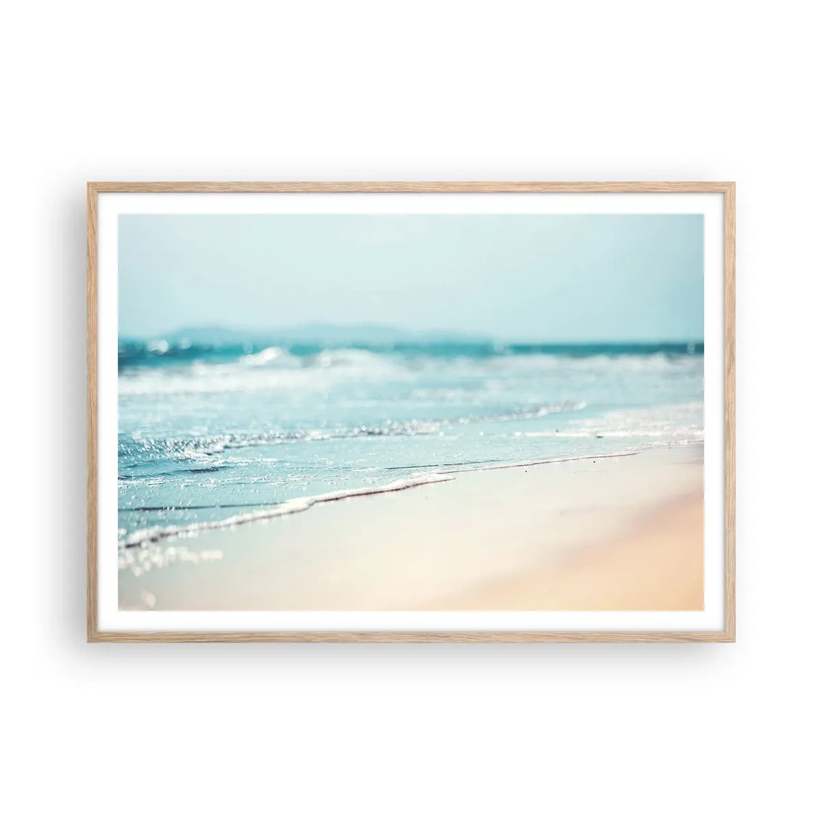 Poster in einem Rahmen aus heller Eiche - Hitze und Lärm - 100x70 cm