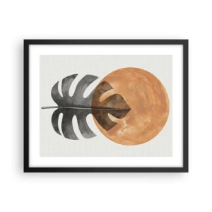 Poster in einem schwarzem Rahmen - Immer die Sonne - 50x40 cm