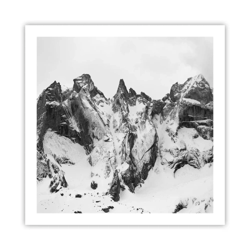 Poster - Gefährlicher Granitgrat - 60x60 cm