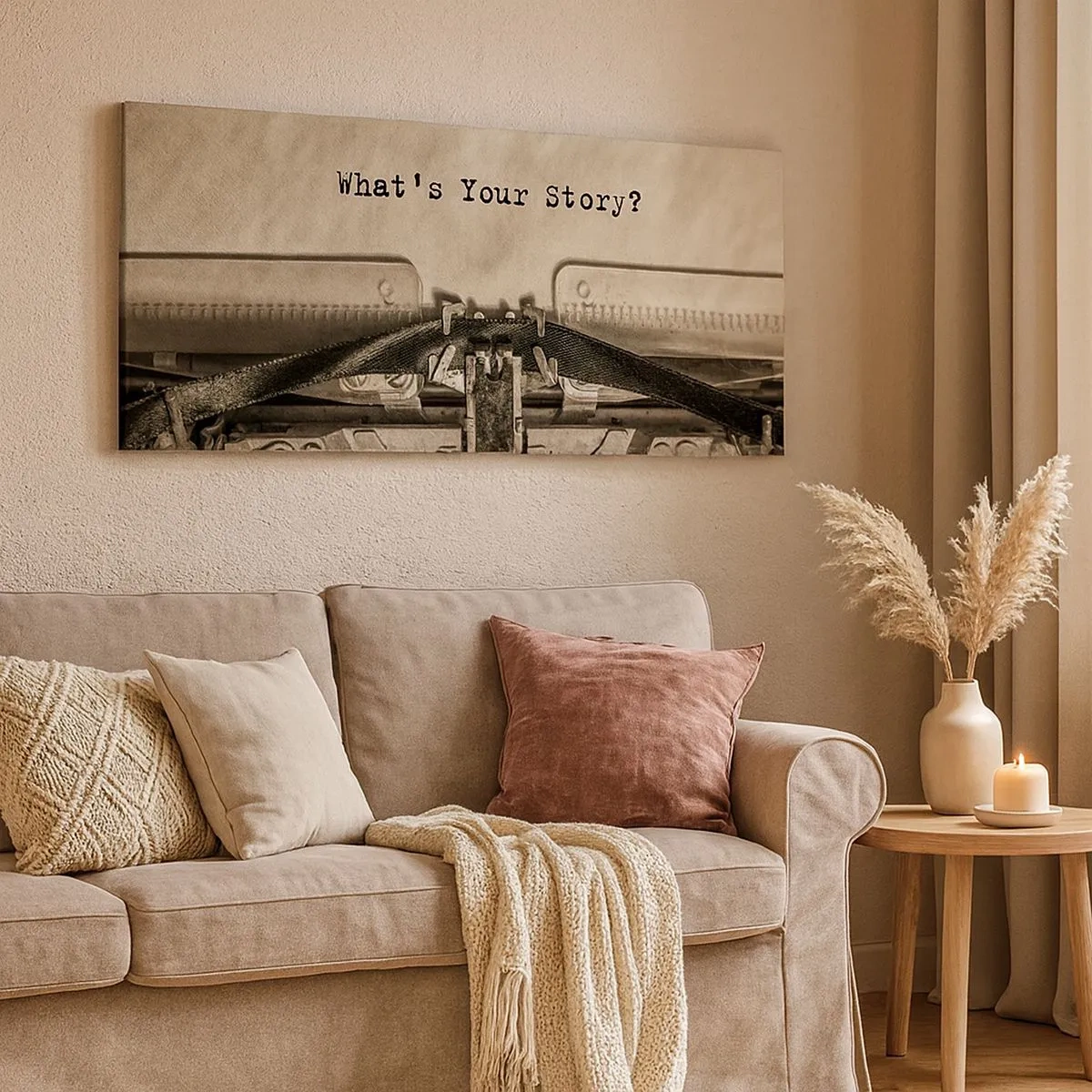 Bild auf Leinwand - Leinwandbild - Erzähl es mir - 100x40 cm