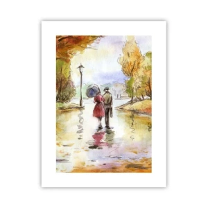 Poster - Romantischer Herbst im Park - 30x40 cm