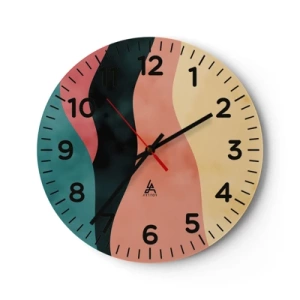 Wanduhr - Glasuhr - Konforme Nichtkonformität - 40x40 cm