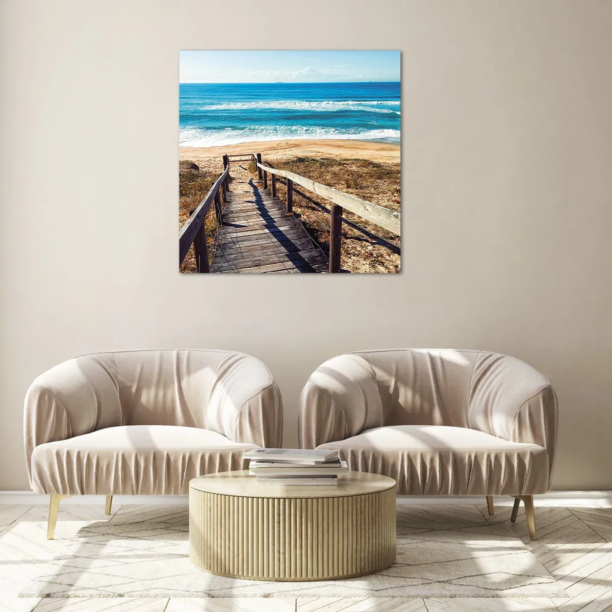 Glasbild - Bild auf glas - Lauf! - 60x60 cm