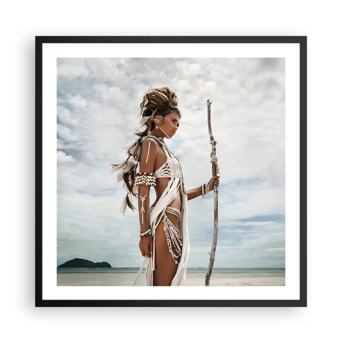 Poster in einem schwarzem Rahmen - Königin der Tropen - 60x60 cm