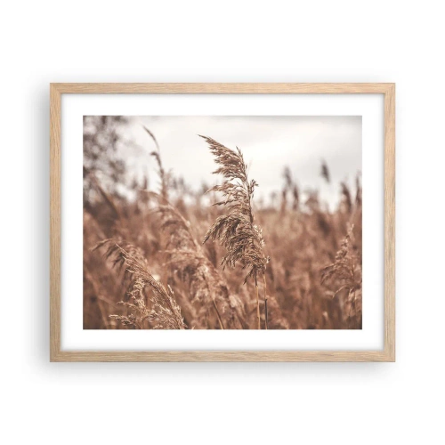 Poster in einem Rahmen aus heller Eiche - Auf den Feldern ist es schon Herbst - 50x40 cm