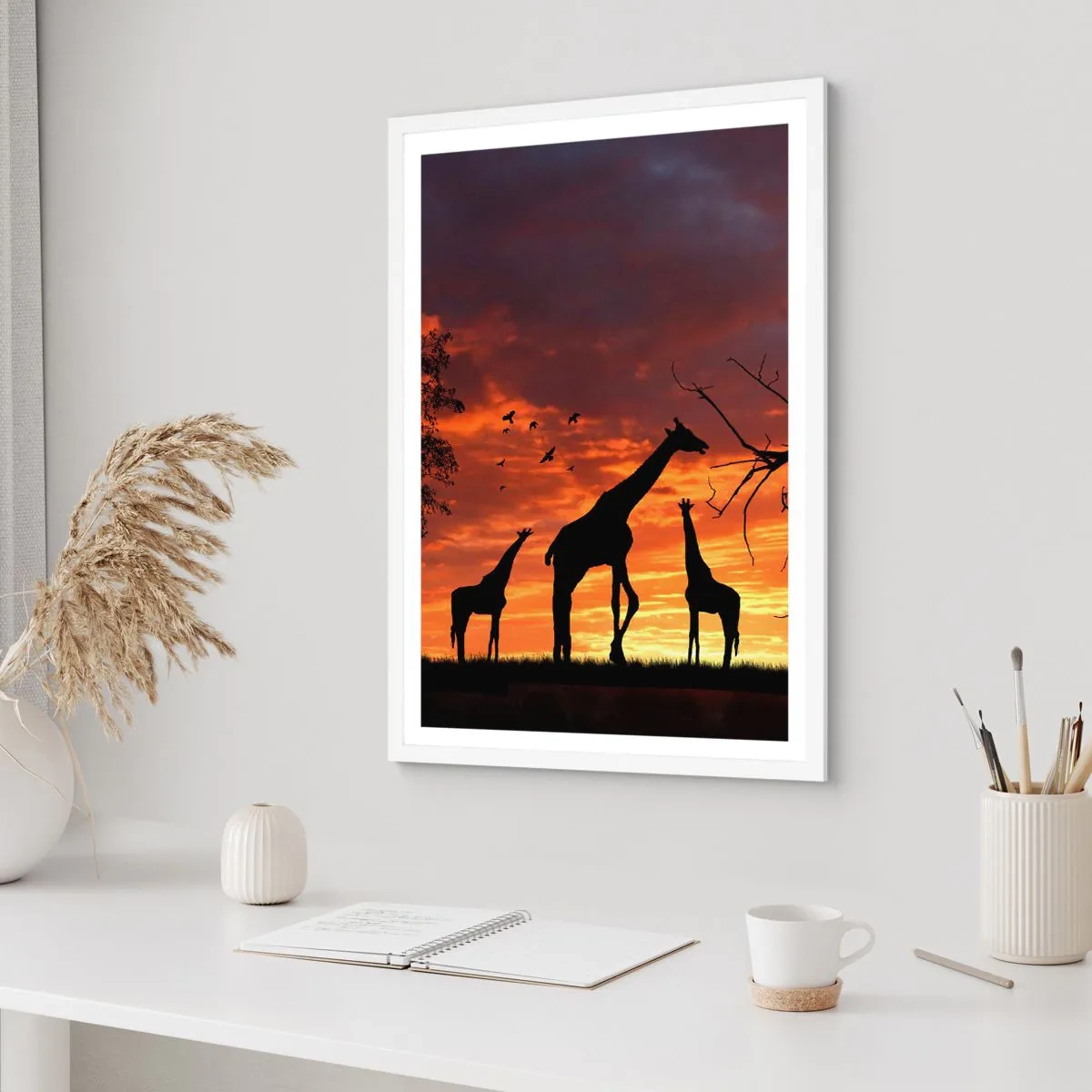 Poster in einem weißen Rahmen - Ein kleines Abendessen mit deinen Liebsten - 70x100 cm
