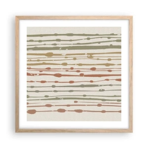 Poster in einem Rahmen aus heller Eiche - Musikalische Notation von Farben - 50x50 cm