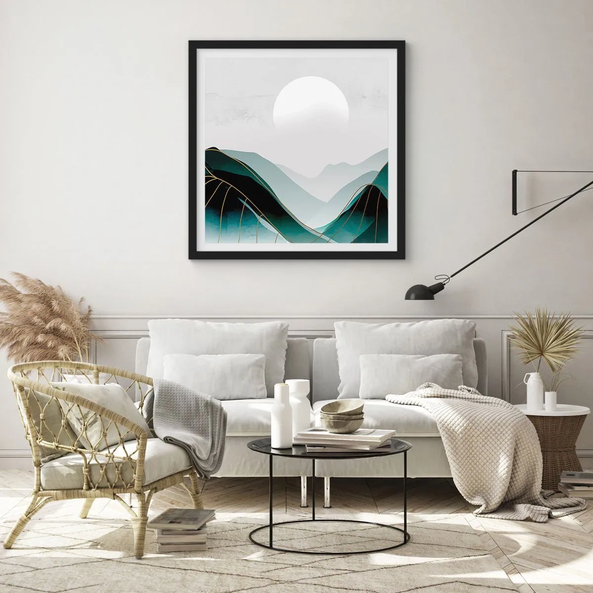 Poster in einem schwarzem Rahmen - In voller Majestät - 50x50 cm