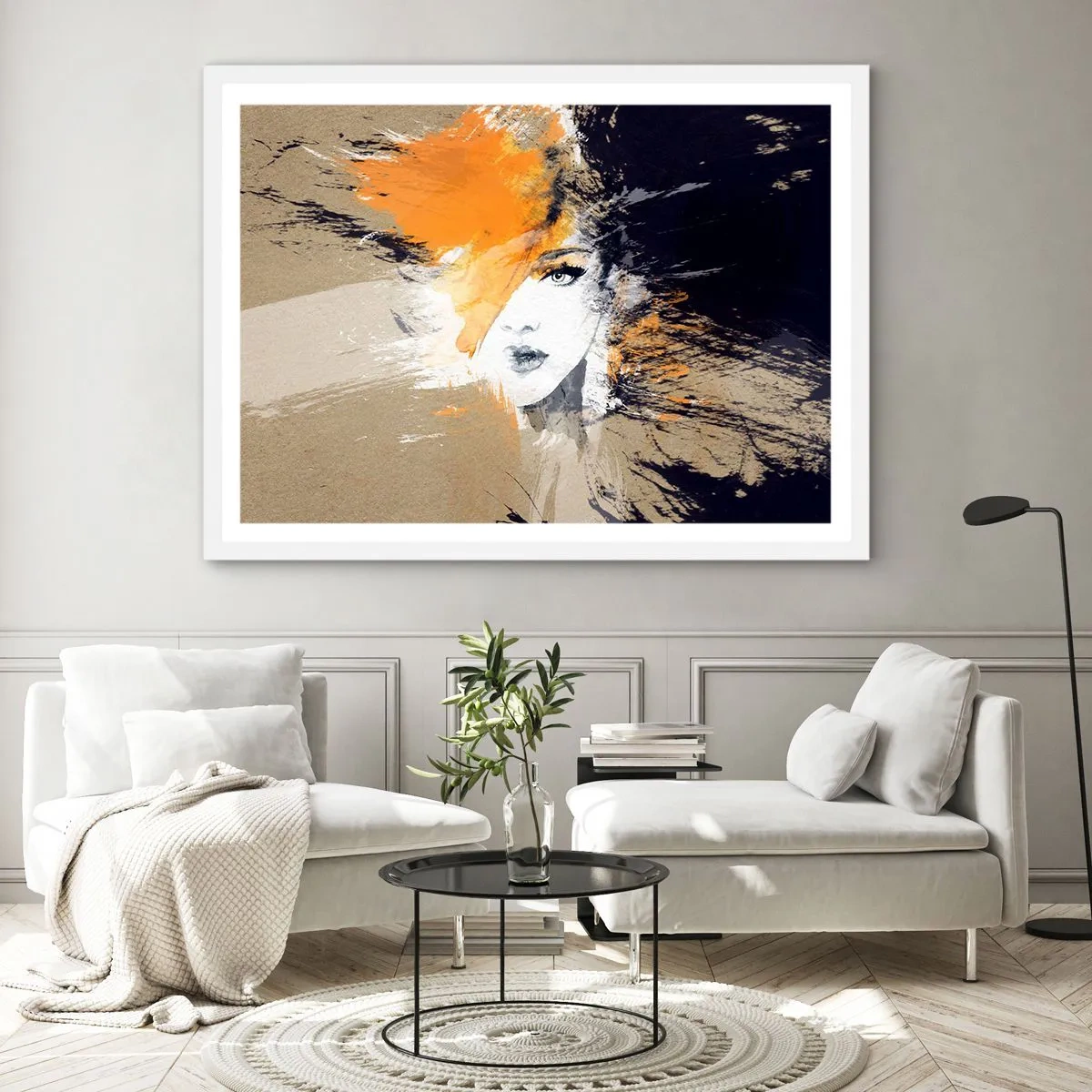 Poster in einem weißen Rahmen - Und es ist Licht - 100x70 cm