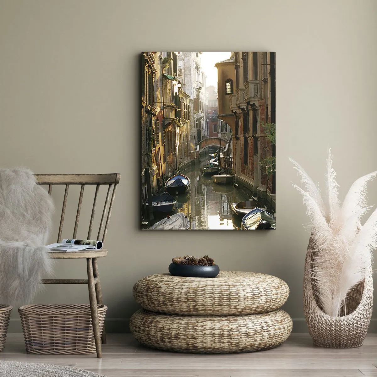 Bild auf Leinwand - Leinwandbild - In einer venezianischen Gasse - 45x80 cm