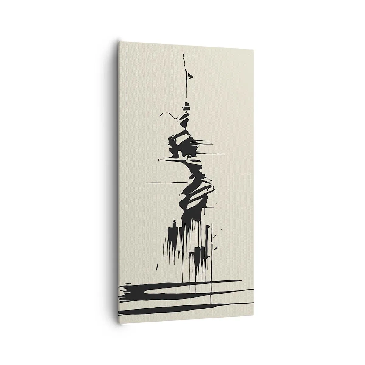 Bild auf Leinwand - Leinwandbild - Hastige Abstraktion - 65x120 cm