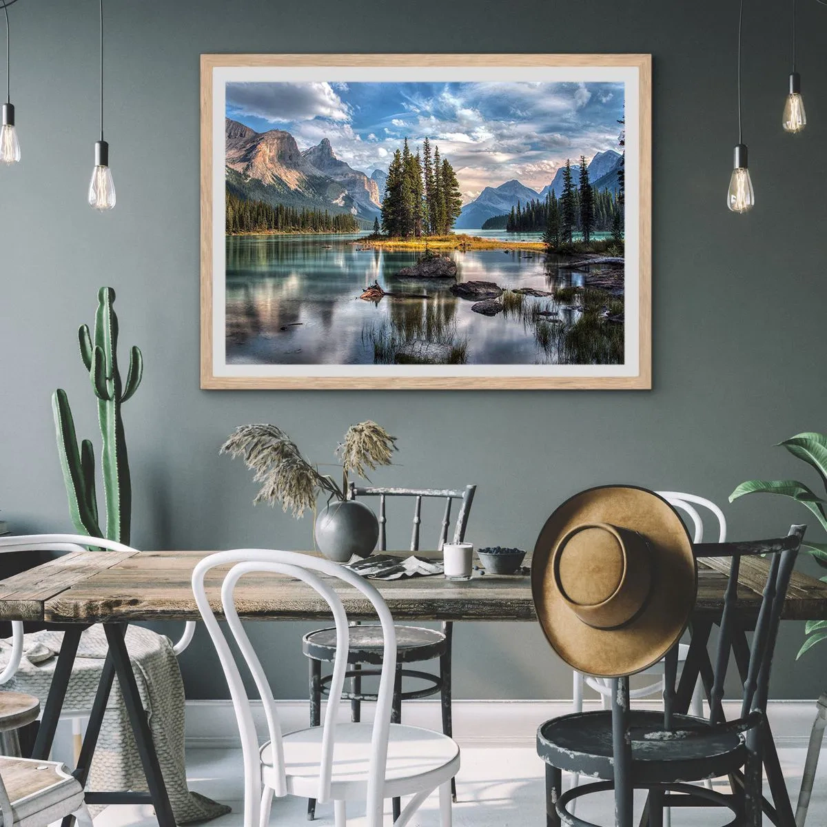 Poster in einem Rahmen aus heller Eiche - An dem tollen und sauberen Wasser ... - 100x70 cm