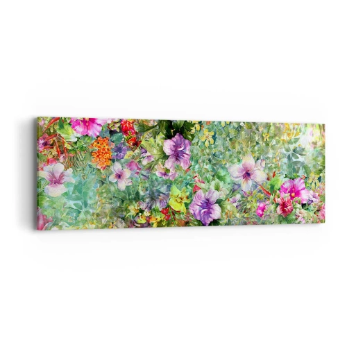 Bild auf Leinwand - Leinwandbild - In Blumen für das Verderben - 90x30 cm
