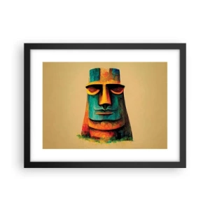 Poster in einem schwarzem Rahmen - Statuenhaft und sympathisch - 40x30 cm