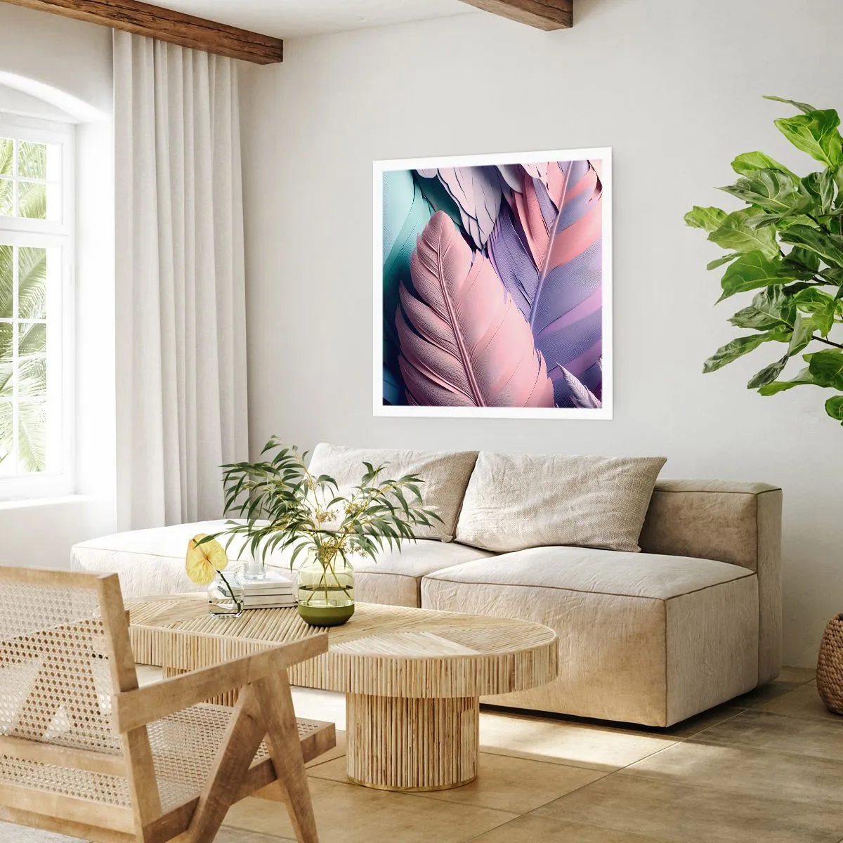 Poster - Vogel-Chic - 50x50 cm