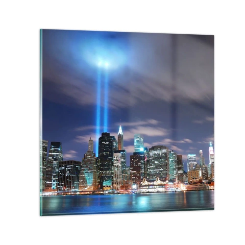 Glasbild - Bild auf glas - Erreiche den Himmel mit dem Licht - 50x50 cm
