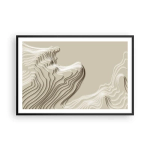 Poster in einem schwarzem Rahmen - Topographie der Kunst - 91x61 cm