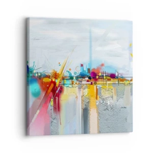 Bild auf Leinwand - Leinwandbild - Freudenbrücke über den Fluss des Lebens - 30x30 cm
