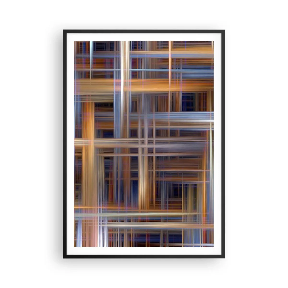 Poster in einem schwarzem Rahmen - Aus Licht gewebt - 70x100 cm