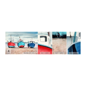 Fototapetenmuster Standard Eco - Bereit zum Fang - Nautisch, Strand, Angelschneider - 100x30 cm