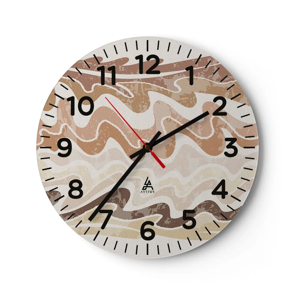 Wanduhr - Glasuhr - Gute Energie – gute Gefühle - 40x40 cm