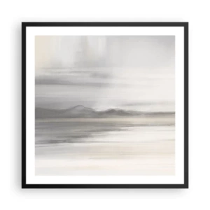 Poster in einem schwarzem Rahmen - Nachdenkliche Distanz - 60x60 cm