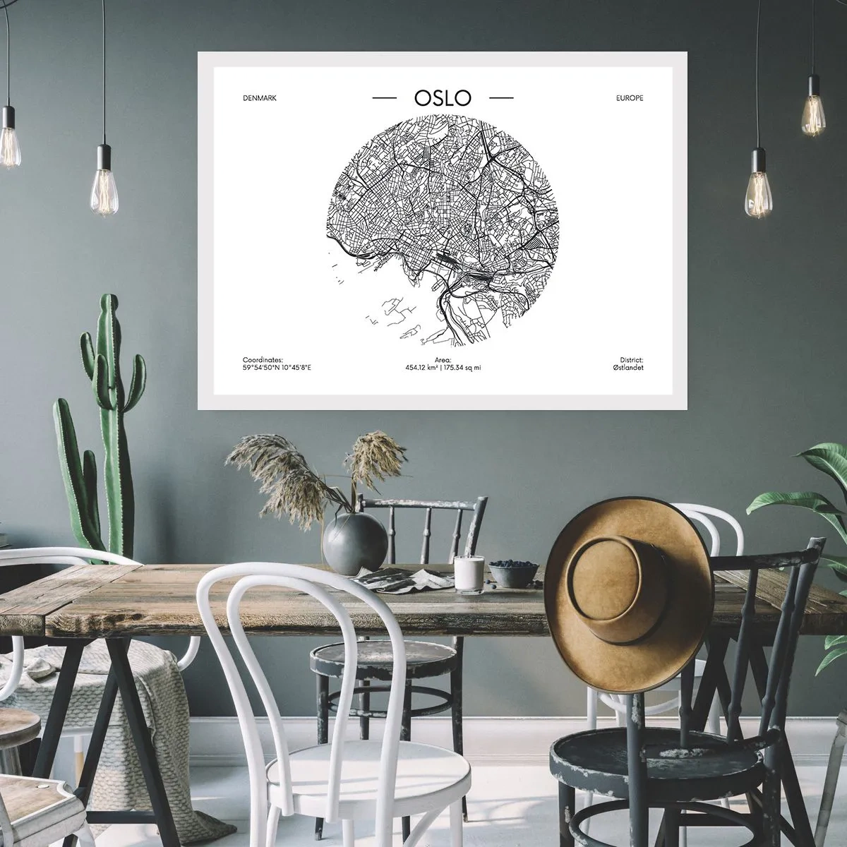 Poster - Anatomie von Oslo - 70x50 cm