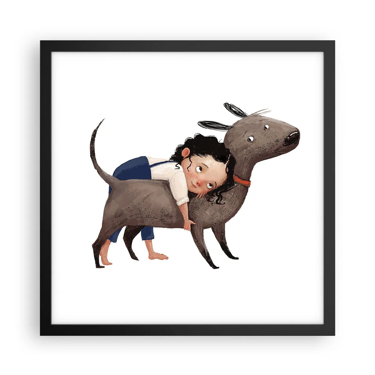 Poster in einem schwarzem Rahmen - Beste Freunde - 40x40 cm
