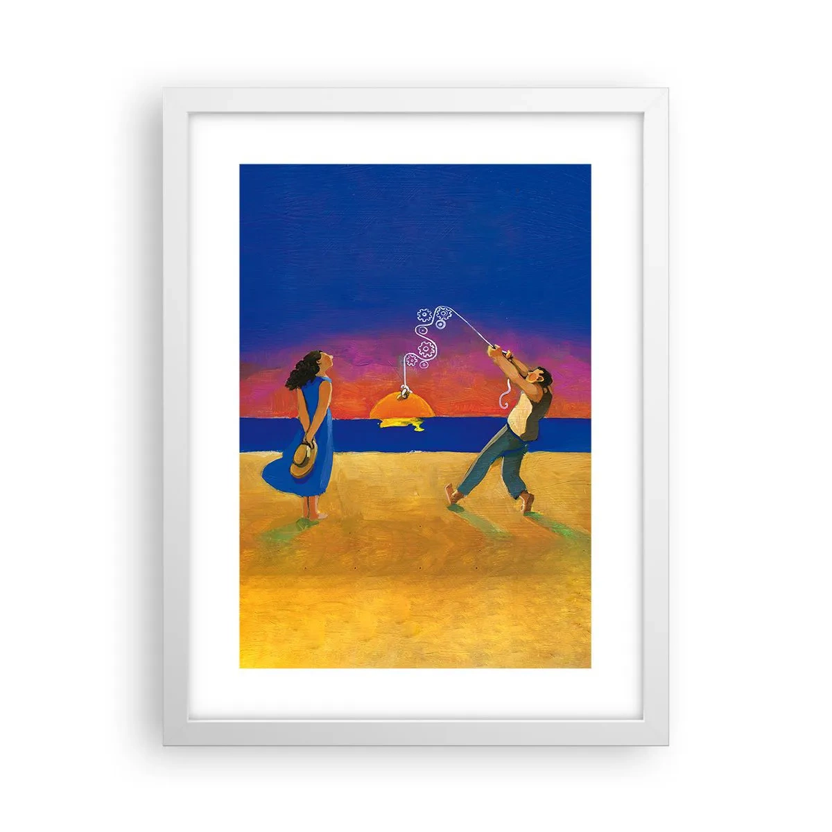 Poster in einem weißen Rahmen - Mehr als ein Sternchen vom Himmel - 30x40 cm