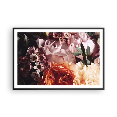 Poster in einem schwarzem Rahmen - Eingehüllt in Schönheit - 91x61 cm