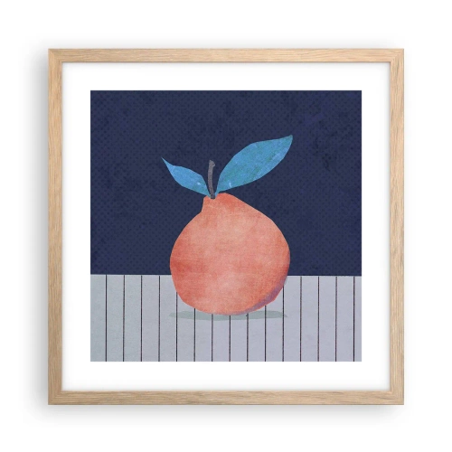 Poster in einem Rahmen aus heller Eiche - Konvexität und Ebene - 40x40 cm