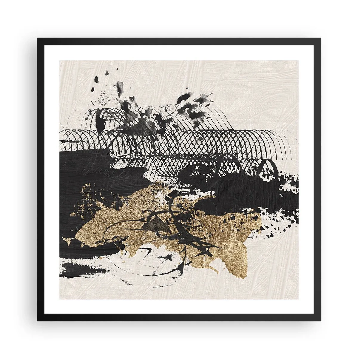 Poster in einem schwarzem Rahmen - Komposition mit Leidenschaft - 60x60 cm