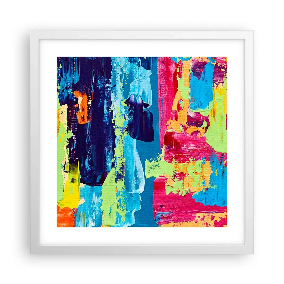 Poster in einem weißen Rahmen - Das Leben ist wunderschoen! - 40x40 cm