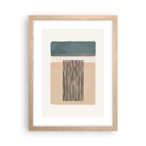 Poster in einem Rahmen aus heller Eiche - Alles ist in Ordnung - 30x40 cm