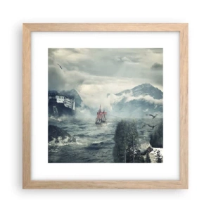 Poster in einem Rahmen aus heller Eiche - In magischen Gewässern - 30x30 cm