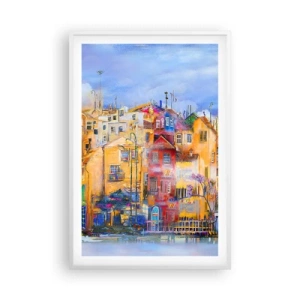 Poster in einem weißen Rahmen - Wir sind zusammen - 61x91 cm