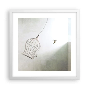 Poster in einem weißen Rahmen - In seinem Element - 40x40 cm