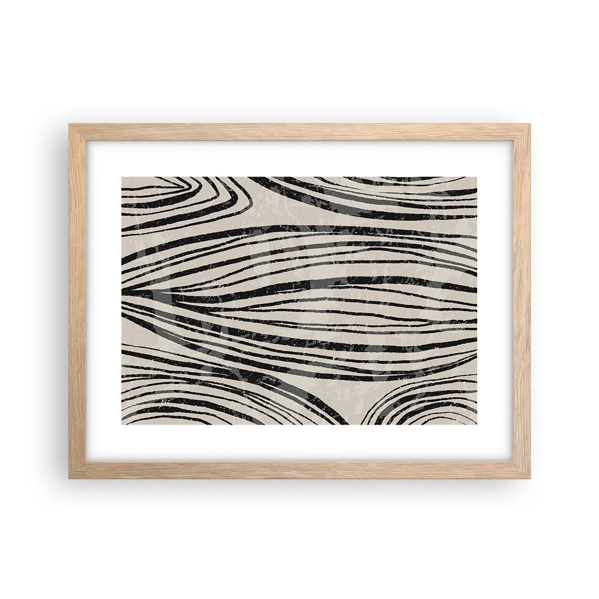 Poster in einem Rahmen aus heller Eiche - Linienpool - 40x30 cm