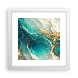 Poster in einem weißen Rahmen - Komposition mit Goldadern - 30x30 cm
