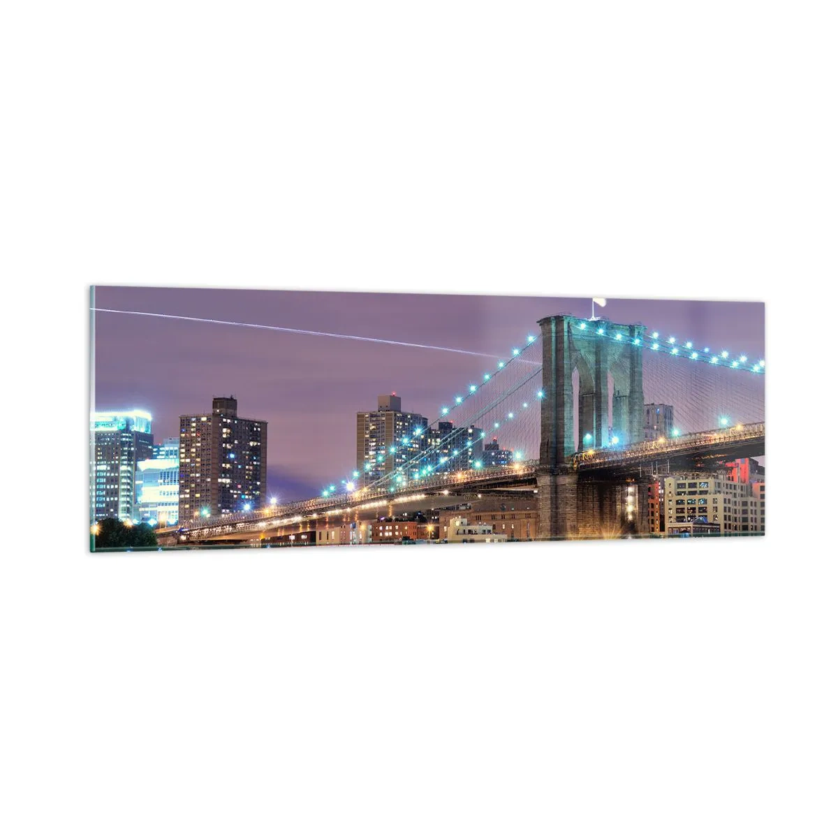 Glasbild - Bild auf glas - Seit vielen Jahren die Brooklyn Bridge - 90x30 cm