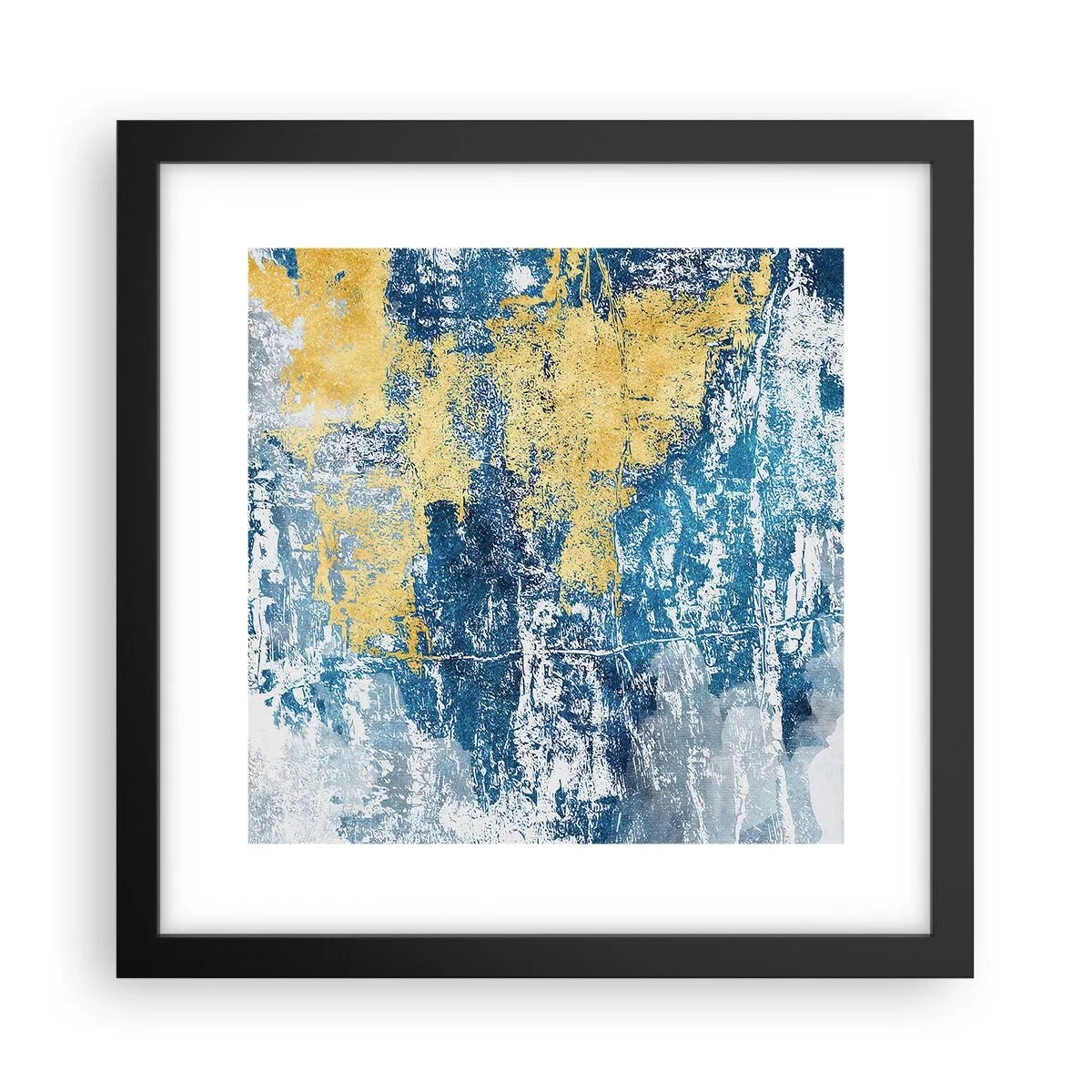 Poster in einem schwarzem Rahmen - Abstraktion voller Wetter - 30x30 cm