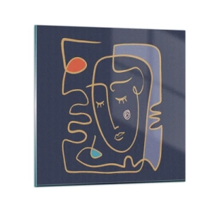 Glasbild - Bild auf glas - In Gedanken - 40x40 cm