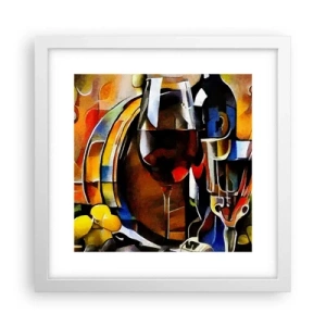 Poster in einem weißen Rahmen - Und die Welt nimmt Farben an - 30x30 cm