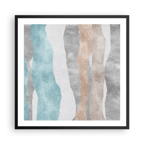 Poster in einem schwarzem Rahmen - Studie über Nähe - 60x60 cm