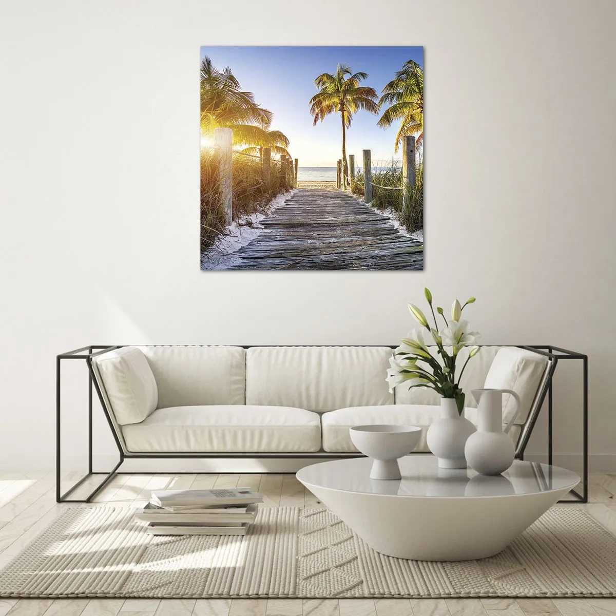 Glasbild - Bild auf glas - Direkt ins Paradies - 60x60 cm